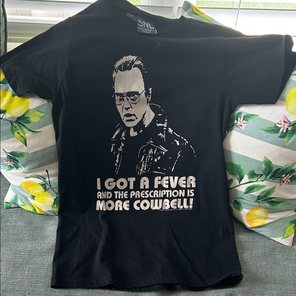 “More cowbell” Christopher walken fitted tee